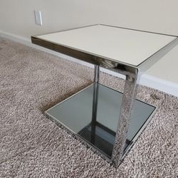 Glass And Metal Decorative Table Modern 