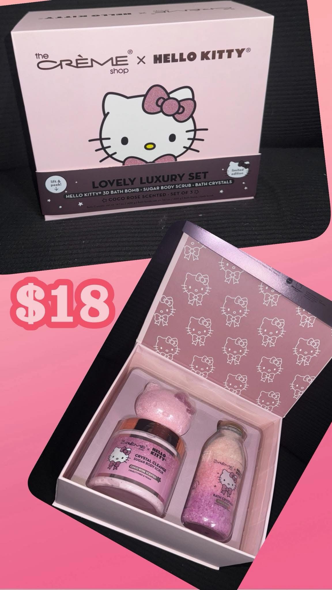 NEW ITEMS!! HEllo KITTY LUXURY SET! ONLY $18!!