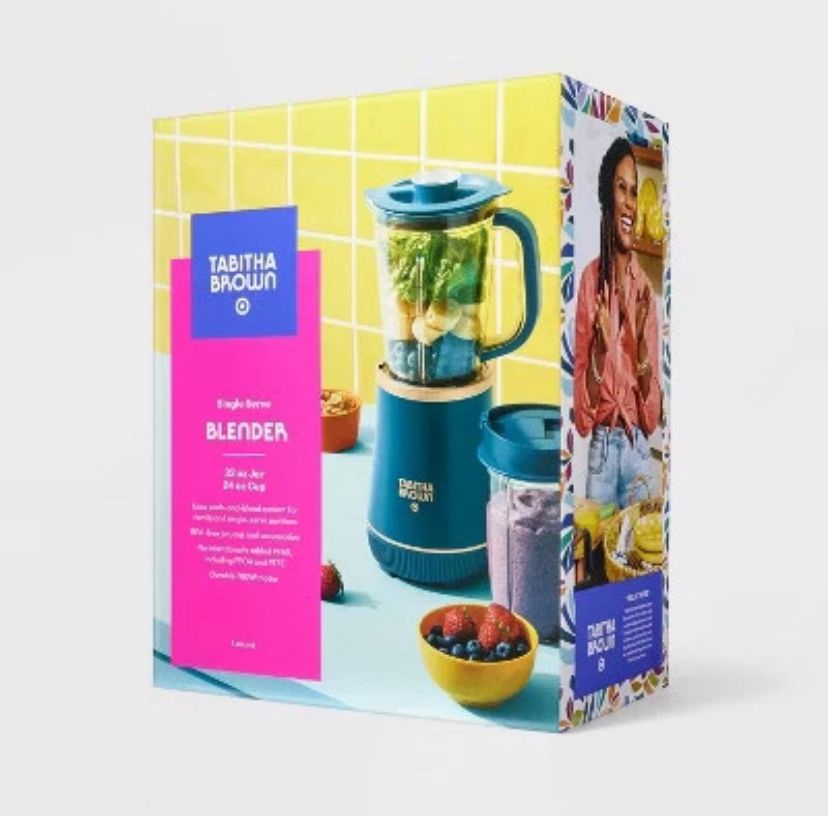 Tabitha Brown 32 fl oz Personal Blender Teal Travel Cup 800W