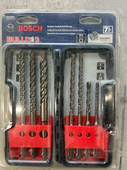 Bosch Bulldog 7-Piece SDS-Plus Carbide Rotary Hammer Drill Bit Set (Model: HCK001