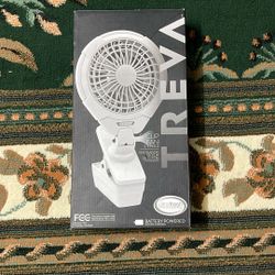 Treva 5 in Clip Fan FC05807 White 2 Speed Battery Sta-Fresh Antimicrobial