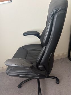 Black Leather High-Back Office Chair