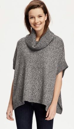 Old Navy Women’s Grey Funnel Neck Sweater Poncho, Size XS