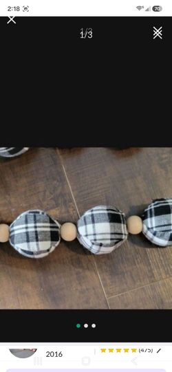 Buffalo check garland 2 strands