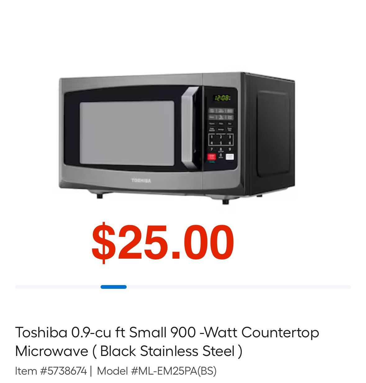 New Toshiba Microwave