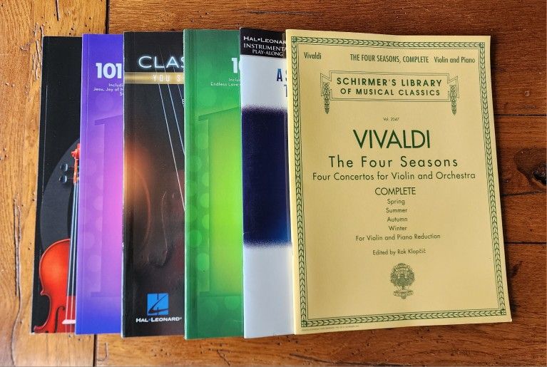 6 Violin Sheet Music Books