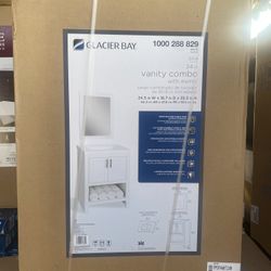 Glacier Bay Spa 24 inch Vanity with Top and Mirror