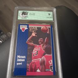 PGI 9 Mint 1991 Fleer Michael Jordan Chicago Bulls Basketball Card HOF