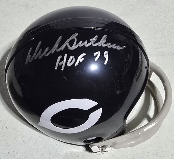DICK BUTKUS SIGNED MINI HELMET!