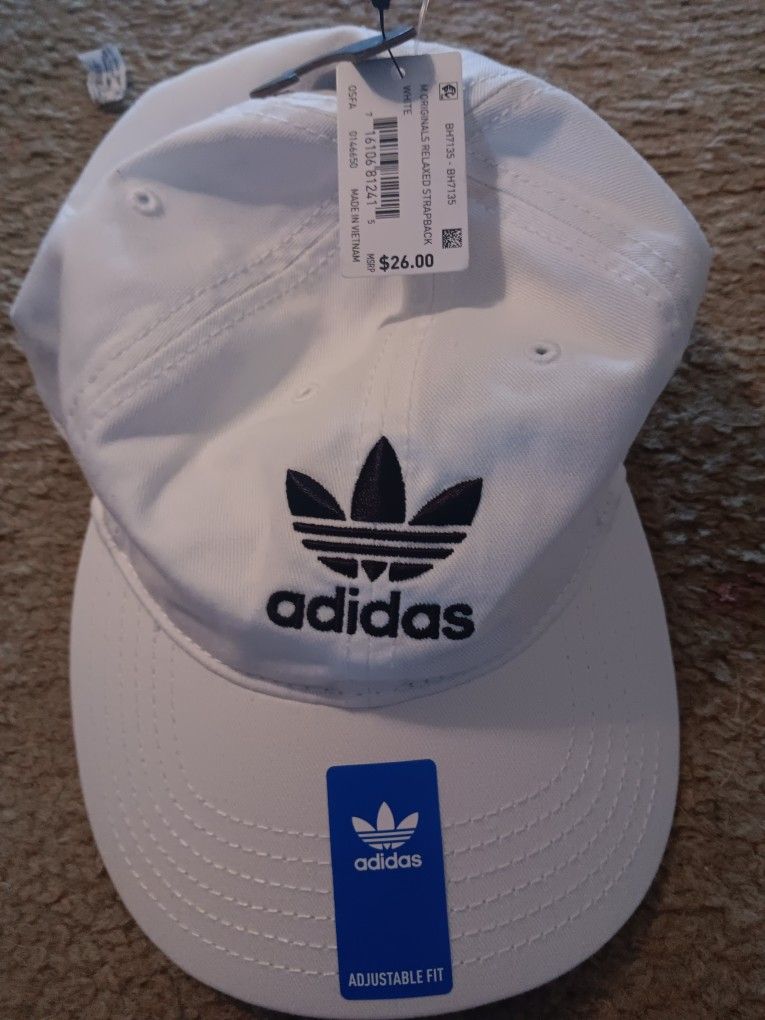 Adidas Black And White Multi Gender Hat