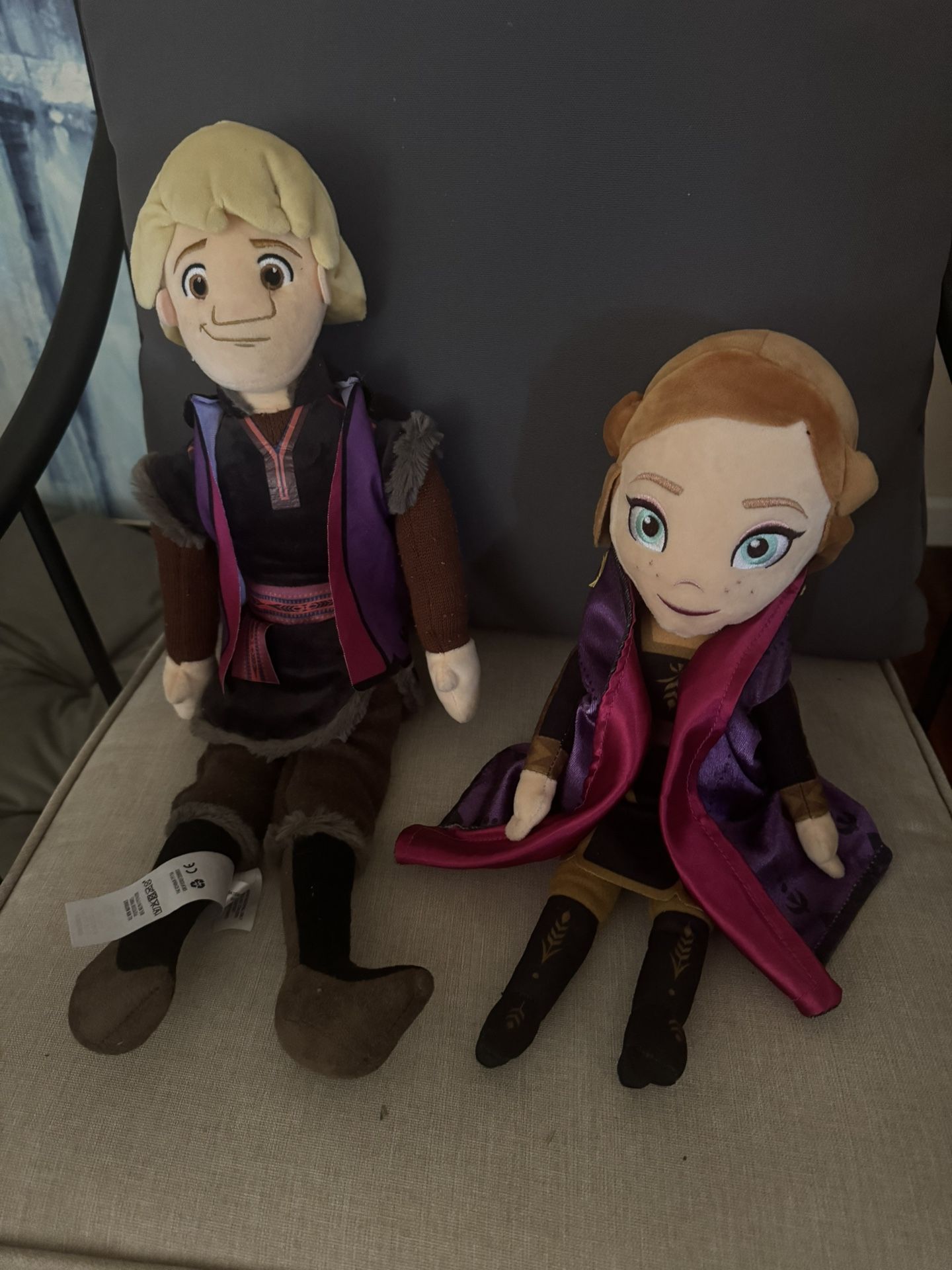 Disney Plush Doll Set - Purple and Pink Outfits