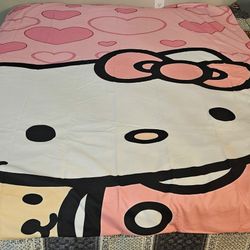 TWIN 3 pcs, HELLO KITTY Bedding Set, Cute Bedding, Warm And Soft 1 Duvet Cover + 2 Pillowcase NEW