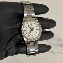 Rolex Air-King 14010 Silver Oyster Bracelet with Silver Bezel