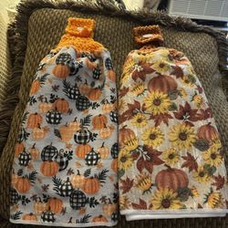 Handmade Fall Towels On Full Towel