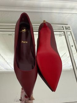 Burgundy Red Bottom Inspired Heels