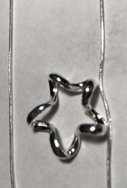 Star silver necklace