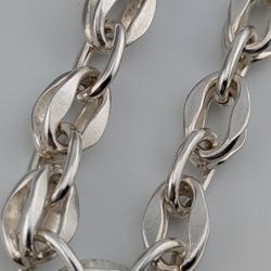 ✨925 Solid Sterling Silver Oval LinkToggle Bracelet7"