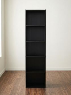 Black 5-Shelf Bookcase
