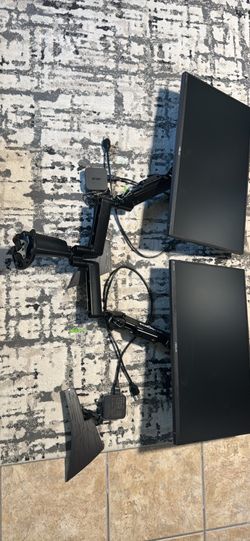 Dual ASUS ROG Swift PG258Q 240Hz Gaming Monitors + EchoGear Dual Arm Mount