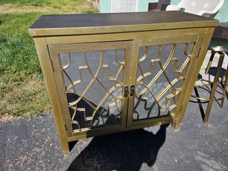 Gold color cabinet