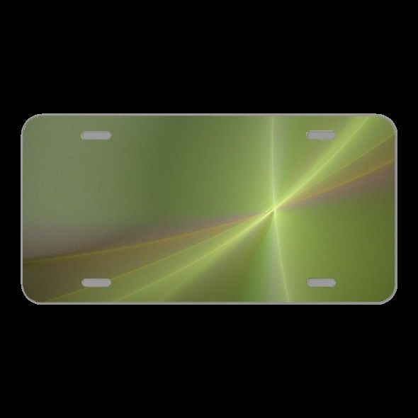 License Plate Novelty Car Front Fractal Green Texture Background