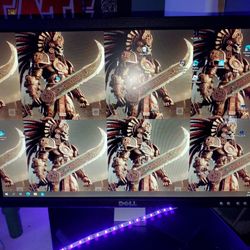 OLD DELL DESKTOP COMPUTER 🖥 MONITOR..21 INCHES..GREAT GRAPHICS FLIPS UP DOWN..WORKS GOOD 👍...TEST IT OUT...