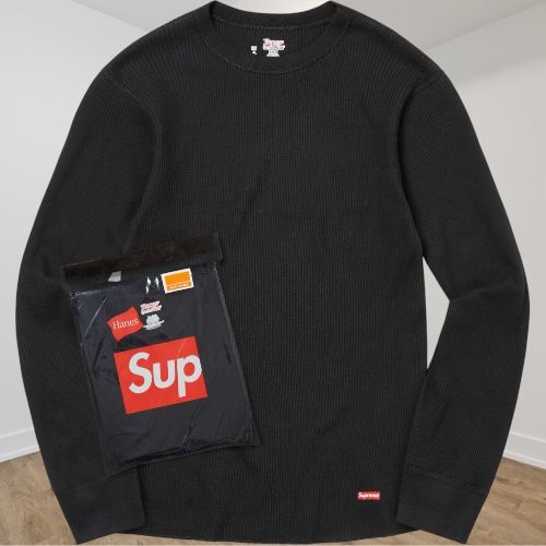 Supreme x Hanes Thermal Crew (1 Pack) L