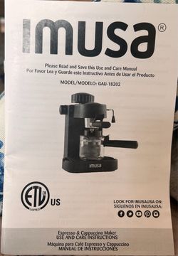 IMUSA Espresso and Cappuccino Maker