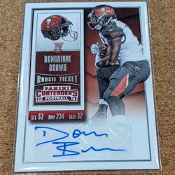 2015 Contenders Dominique Brown Rookie Auto