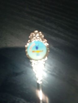 Decorative Souvenir Spoon with Enamel Medallion