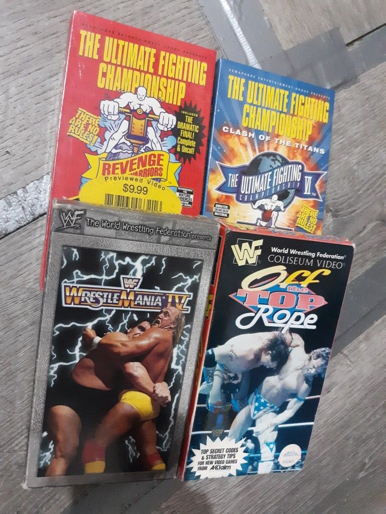 UFC And WWF WRESTLING VHS Cash Or Trade