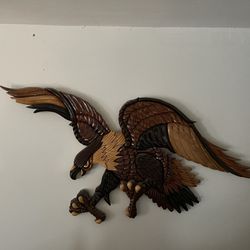 Eagle (2 Pieces) 1 Left, 1 Right. Hang Wooden Handcrafted Art(pictures)