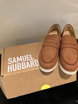 Samuel Hubbard Men's Tailored Traveler Loafers Cognac Nubuck 9.5 Medium