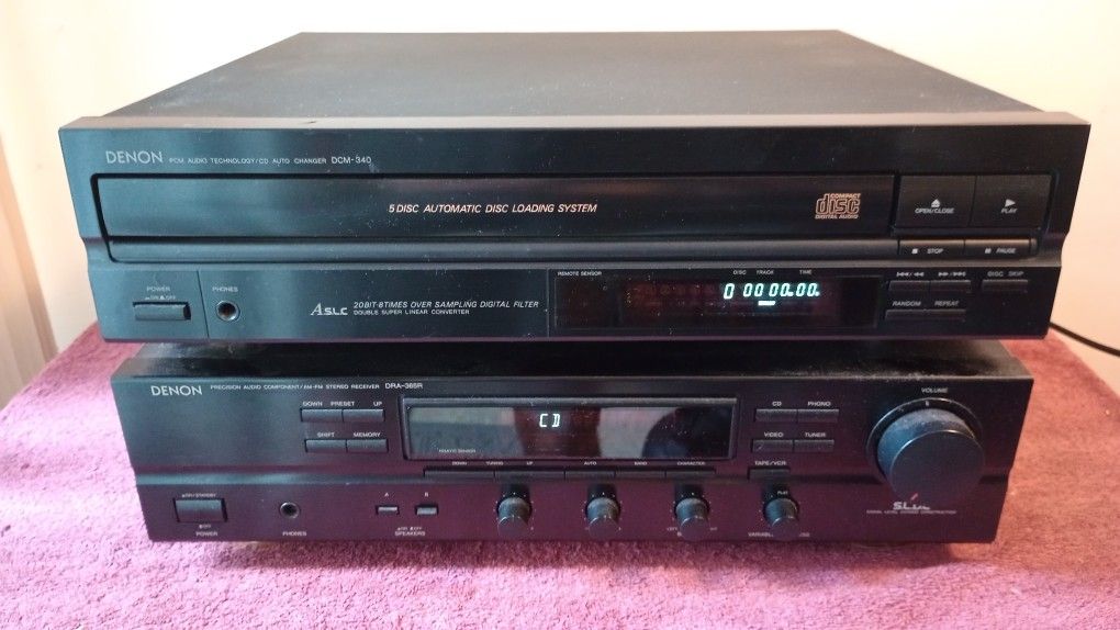 Denon Receiver And CD Changer