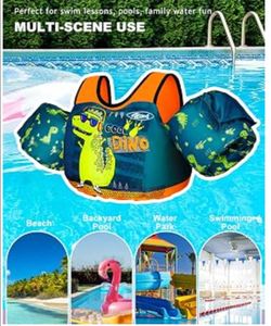 AEOCOO Puddle Float Jumper for Swiming, Toddler Swim Vest for Water Play, Pool