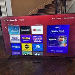 TCL 65” 4K UHD HDR Smart TV with Roku TV