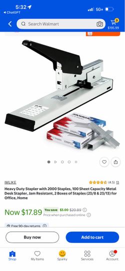 IMLIKE Heavy Duty Metal Desk Stapler