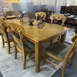 Solid Wooden Table With 4 Chairs