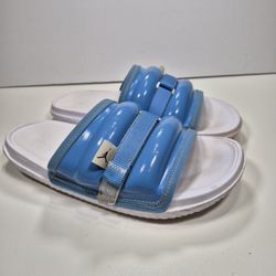 Jordan Super Play Slide Sandals Mens 13 US University Blue White DM1683-401 UNC