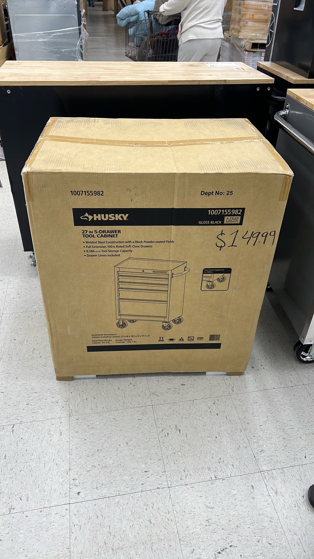 Husky 27 In 5 Drawer Tool Cabinet 