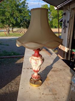 Vintage lamp and shade