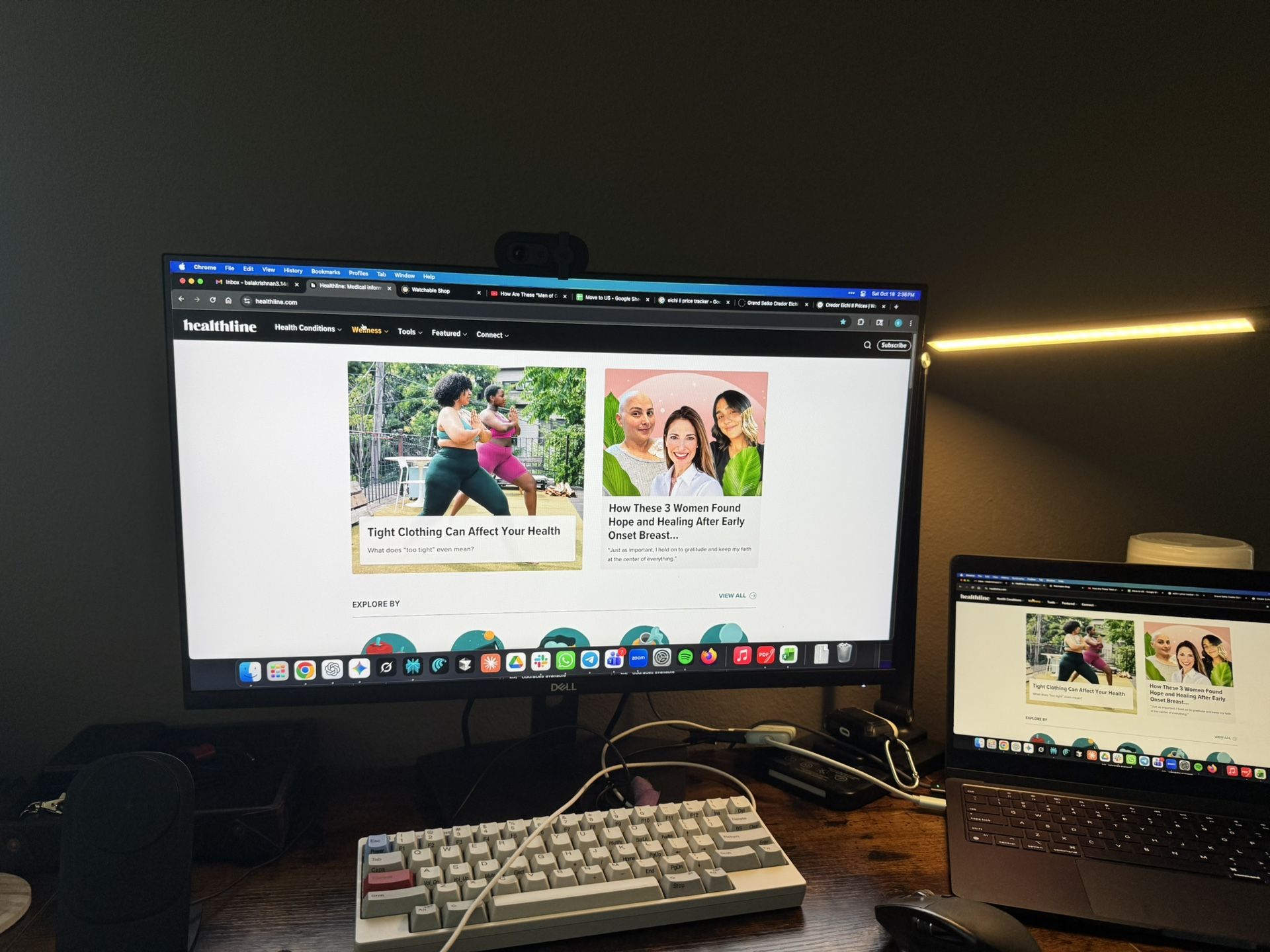 Dell monitor With Webcam And Night Lamp