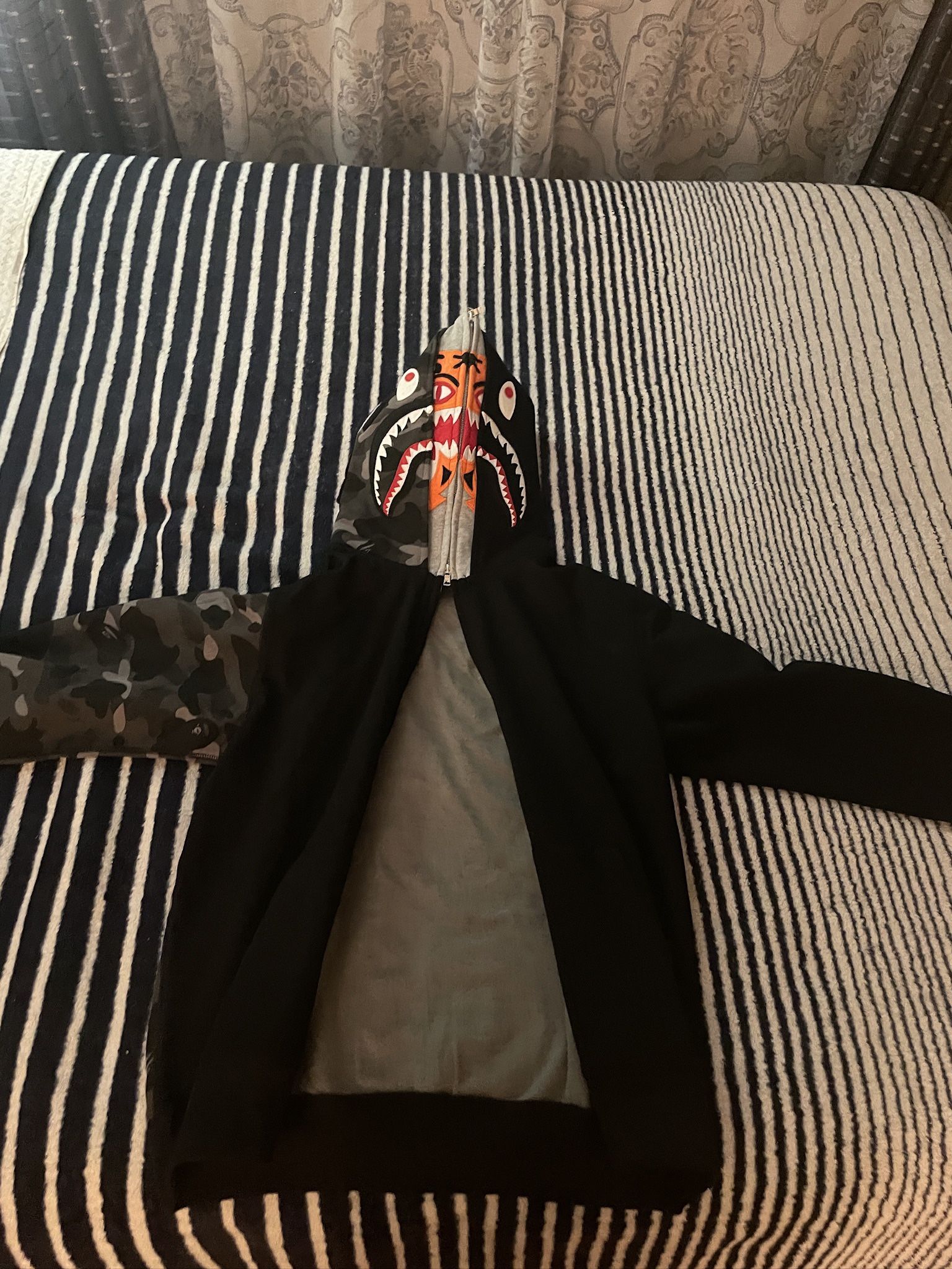 BAPE Shark Full Zip Hoodie Camo Hood