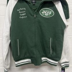 NFL Team Apparel Women's New York Jets Full Zip Winter Jacket Coat Size L NWT