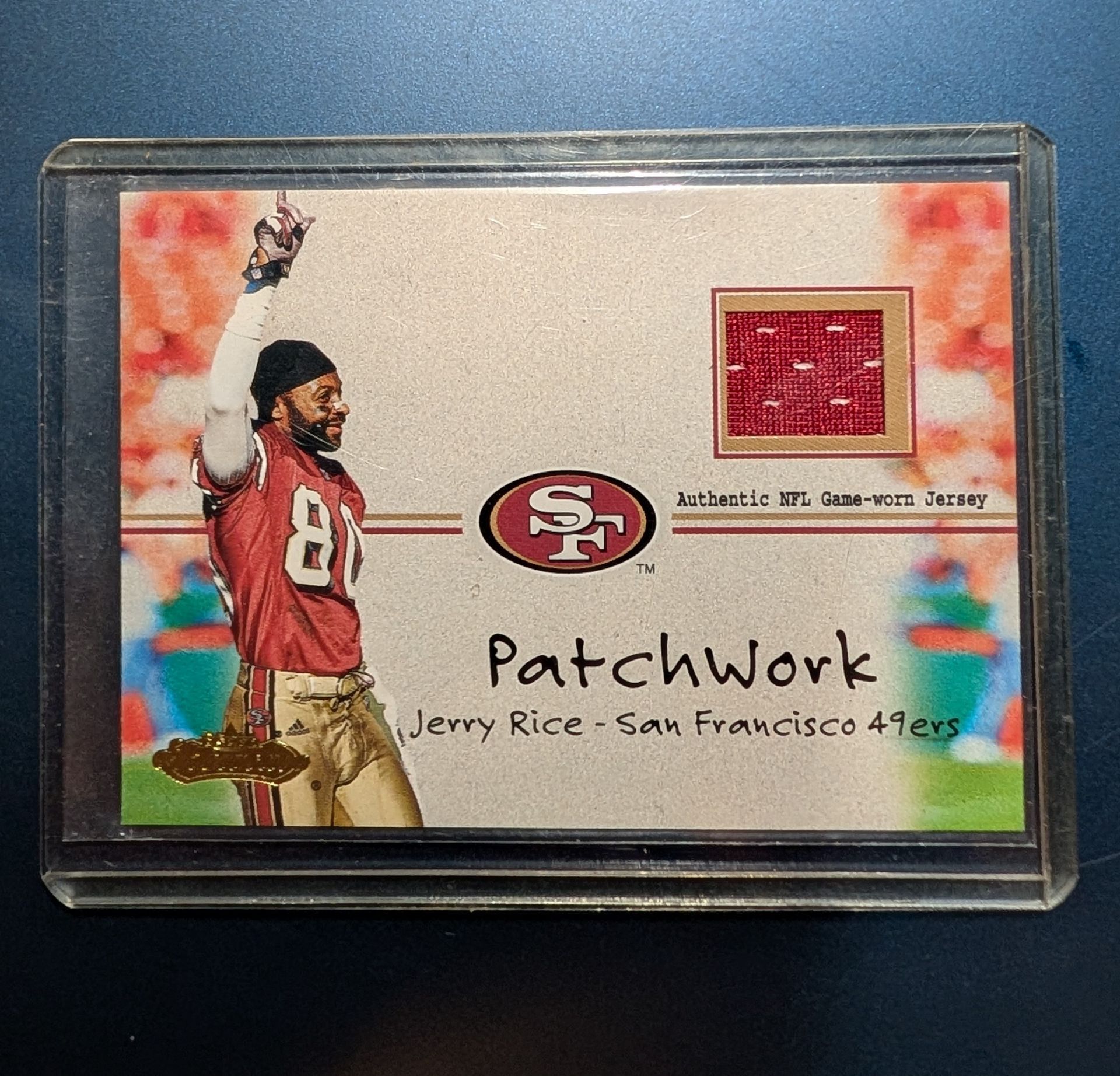 Jerry Rice game worn patch card