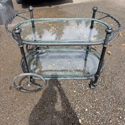 Glass Rolling Cart