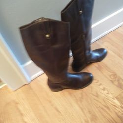 Boots  Dark Brown Leather Inc  International Concepts Man Made Size 8   1/2 Med 