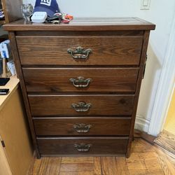Dark Brown Wood Dresser