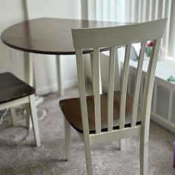 2-Person Drop-Leaf Dining Table Set – Perfect for Apartments!