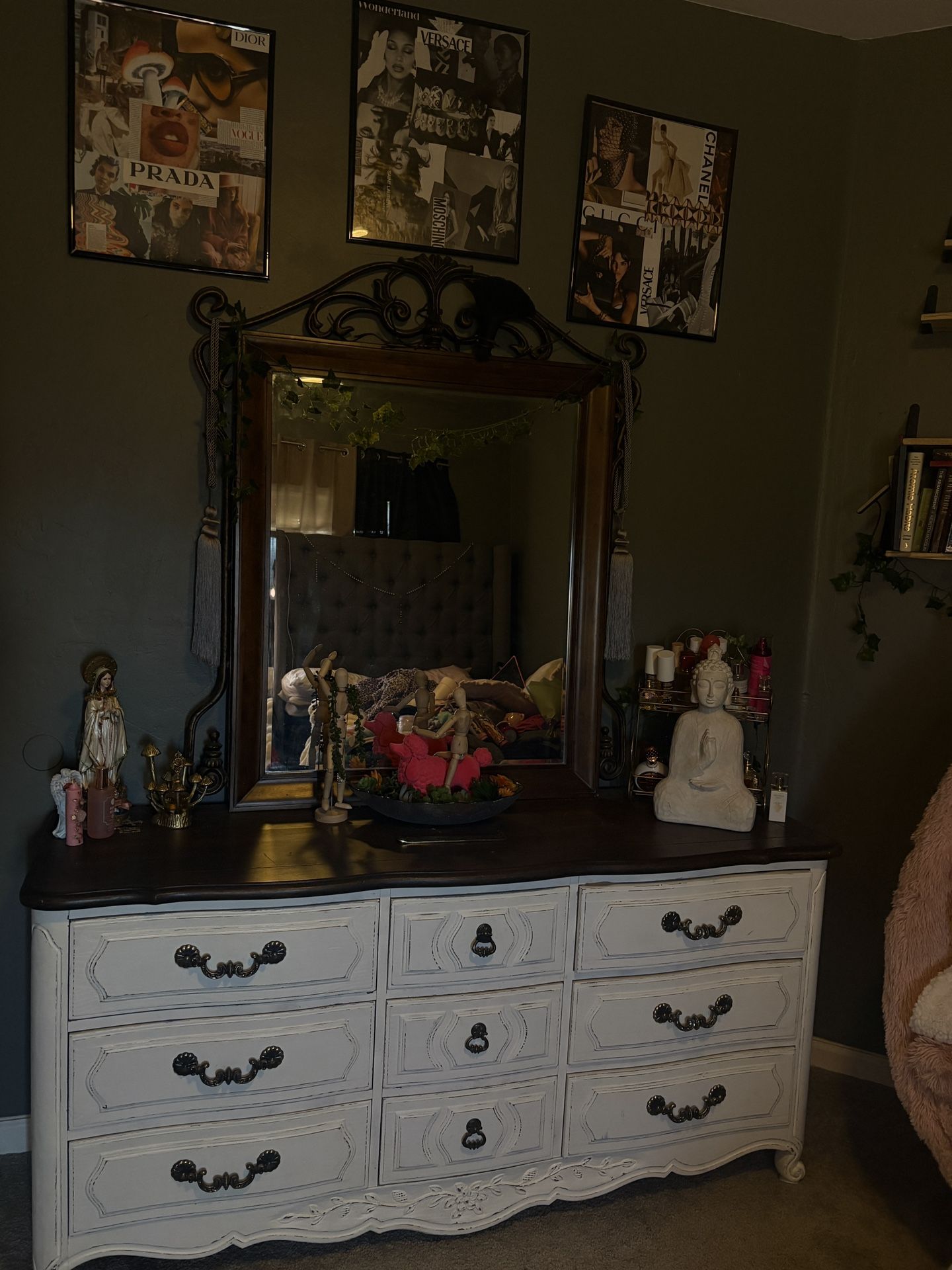 Vintage Dresser With Mirror